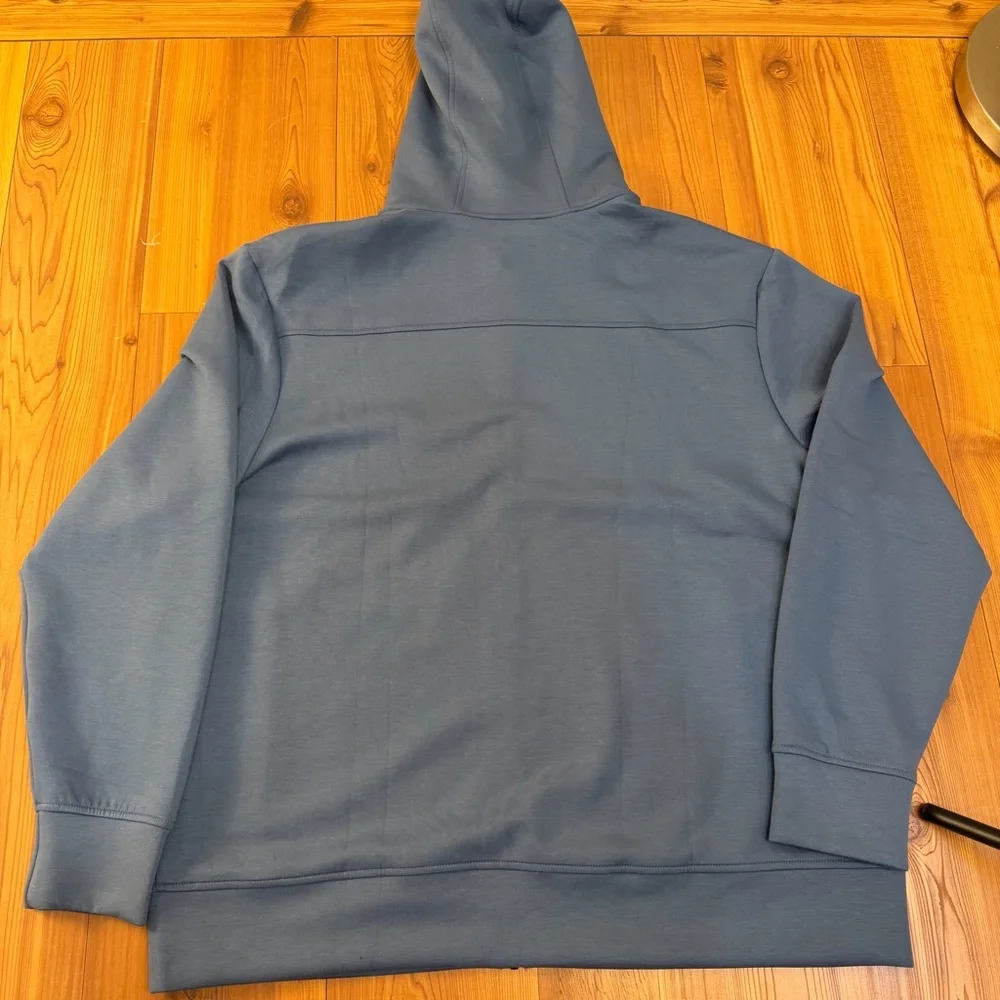 American Eagle Men's 24/7 Full Zip Hooded Jacket Tidal Blue Gray XXL NWT